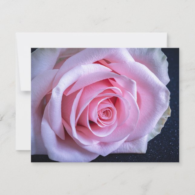 Rosa och gröna rosor inbjudningar (Framsida)