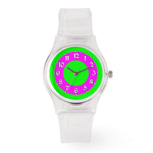 Rosa och Grönt Analog Watch Armbandsur