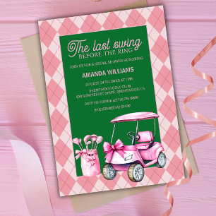 Rosa och Grönt Argyle Golf-Möhippa för sista gånge Inbjudningar