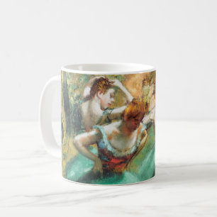 Rosa och Grönt av dansare genom Edgar Degas Kaffemugg