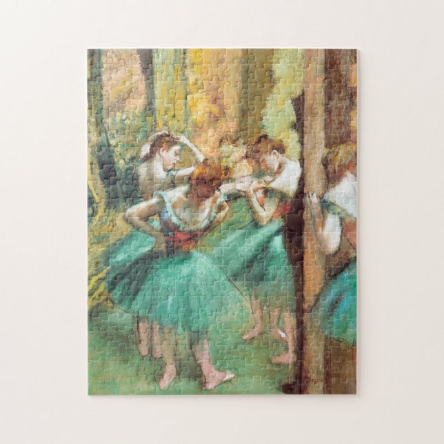 Rosa och Grönt av Edgar Degas Pussel (Vertikal)