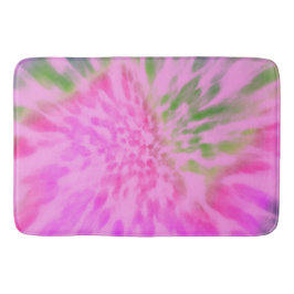 rosa och grönt badrumsmatta