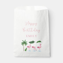 Rosa och grönt Blommigt födelsedag