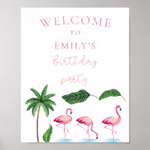 Rosa och grönt Blommigt födelsedag