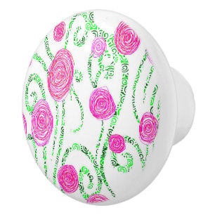 Rosa och Grönt Blommor Knopp