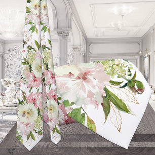  Rosa och grönt Bröllop Slips