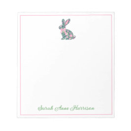 Rosa och Grönt Chinoiserie Bunny med bin Anteckningsblock