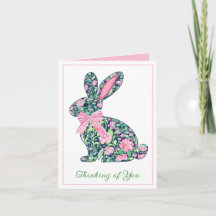 Rosa och Grönt Chinoiserie Bunny med bin