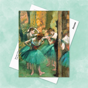 Rosa och Grönt Edgar Degas Vykort