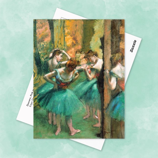 Rosa och Grönt Edgar Degas Vykort (Skapare uppladdad)