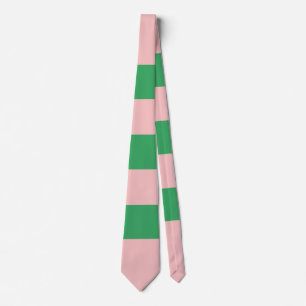 Rosa och Grönt för Blek i Preppy ANPASSADE Slips