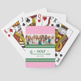 Rosa och Grönt för golf älskare med eget namn Casinokort