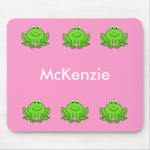 Rosa och Grönt Frog Mouse Pad Musmatta