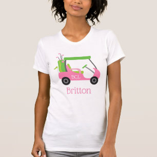Rosa och Grönt Golf-Personlig T-shirt