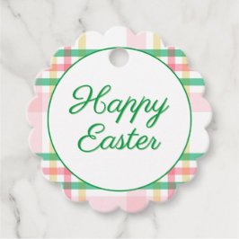 Rosa och Grönt i Glad påsk Gåvor Etiketter