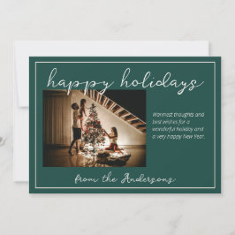 Rosa- och Grönt-instickskort för Helgdag Julkort