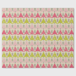 Rosa och grönt Julgranar Presentpapper