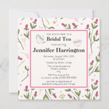 Rosa och Grönt Long Stem Wildblommor Möhippa Tea