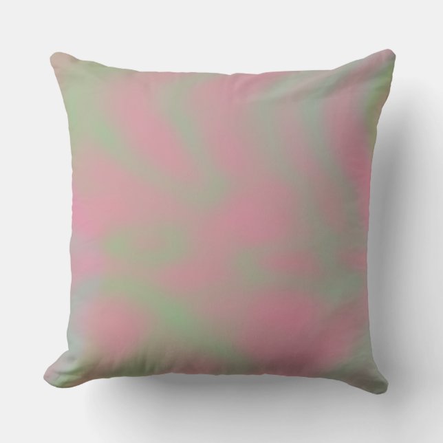 rosa och grönt Marble abstrakt Kudde (Framsida)