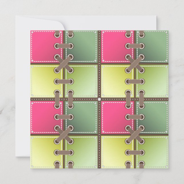 rosa och grönt mode snöre och  (Framsida)