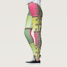 rosa och grönt mode snöre och