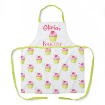 Rosa och Grönt Muffins Personlig Bakery Namn
