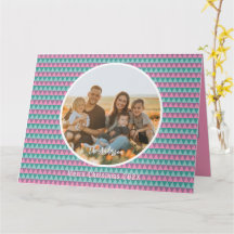 Rosa och Grönt Pastel färg julkort