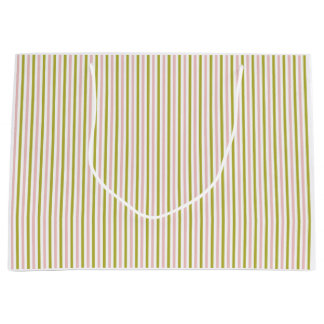 Rosa och Grönt rand-presentsäck