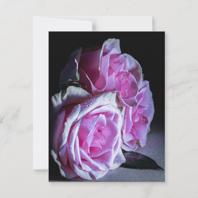 Rosa och Grönt Ro Inbjudningar (Framsida)