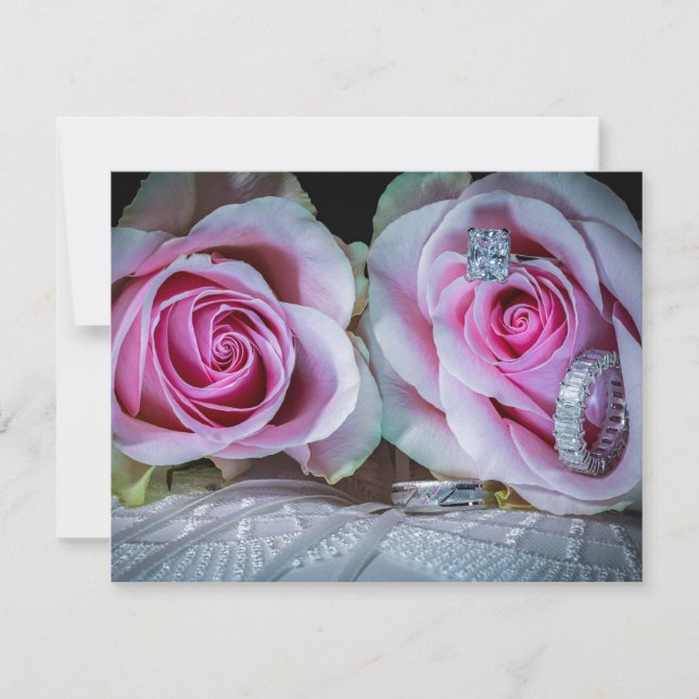 Rosa och Grönt Ro Inbjudningar (Framsida)