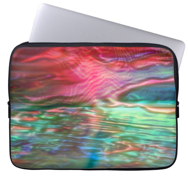 Rosa och grönt, särskilt virtuella struktur laptop fodral (Framsidan)