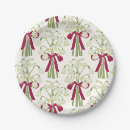 Rosa och Grönt Snödroppe och Bow Flower Bouquet