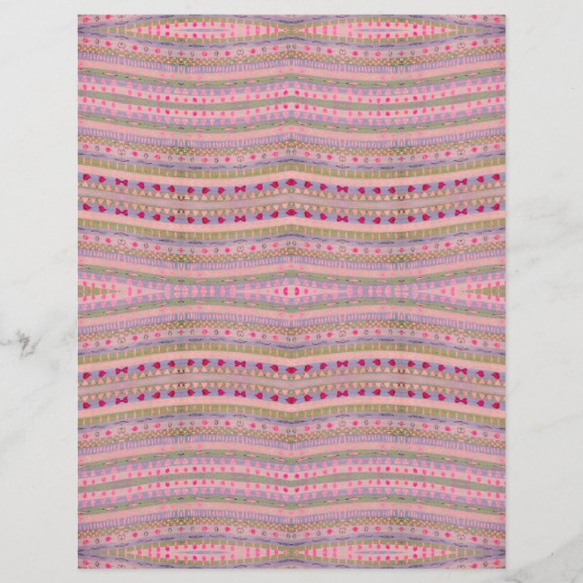 Rosa och Grönt Söt Hearts dubbla Mönster (Framsida)