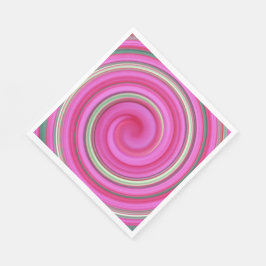 Rosa och grönt spiral pappersservett