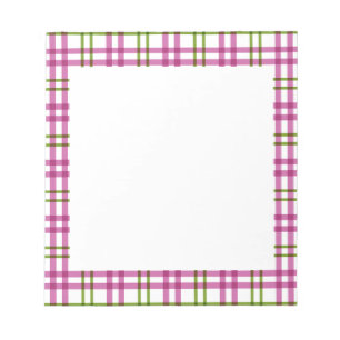 Rosa och Grönt Tartan Anteckningsblock