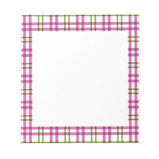 Rosa och Grönt Tartan Anteckningsblock