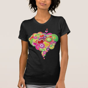 Rosa- och Gröntar för popup-konst T-shirt