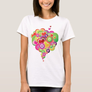 Rosa- och Gröntar för popup-konst T-shirt