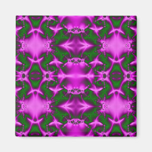 rosa- och gröntfractal magnet