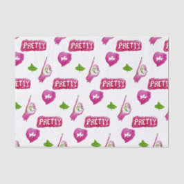 Rosa- och gröntsilkespapperpapper