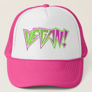 Rosa- och gröntVegan Truckerkeps