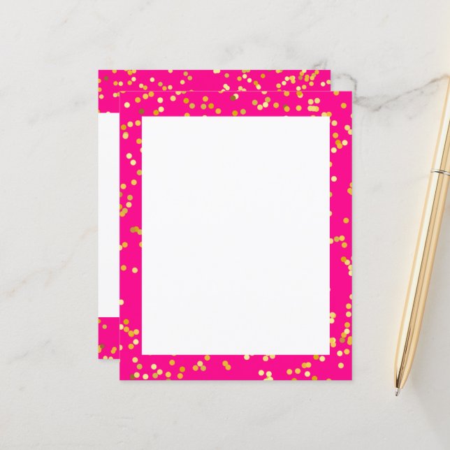 Rosa och gul pappersark (Fram/Back In Situ)