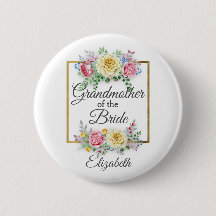 Rosa och gula blommiga mormor till bruden
