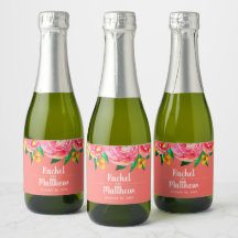 Rosa och Gula Blommor Akvarell Mini