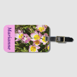 Rosa och Gula blommor Bagagebricka