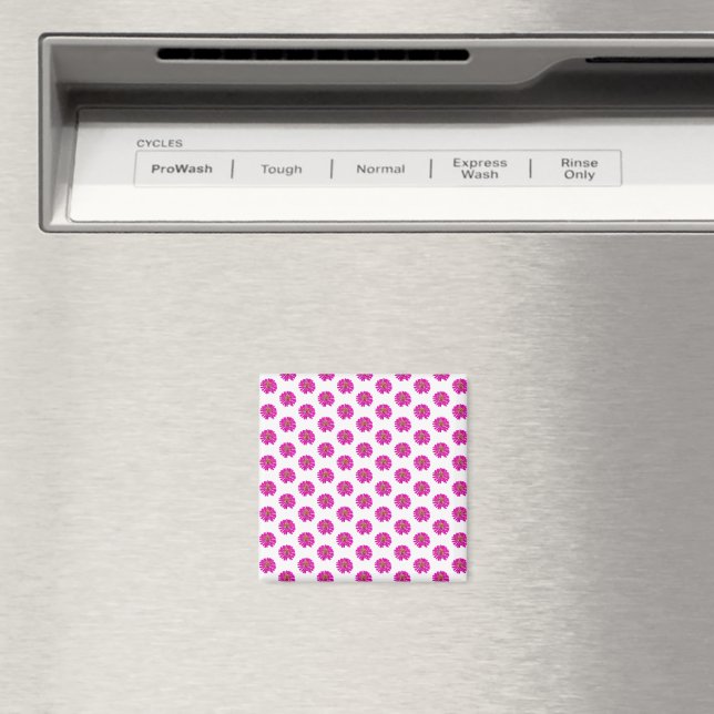 Rosa och gula blommor magnet (In Situ (Dishwasher))