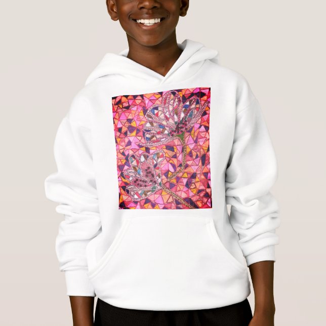 Rosa och gula blommor t shirt (Framsida)