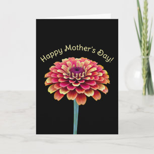 Rosa och gula ljusa blommor mors dag kort