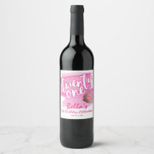 Rosa och Guld 21-års Wine Etiketter