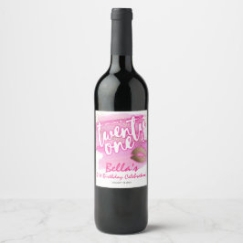 Rosa och Guld 21-års Wine Etiketter
